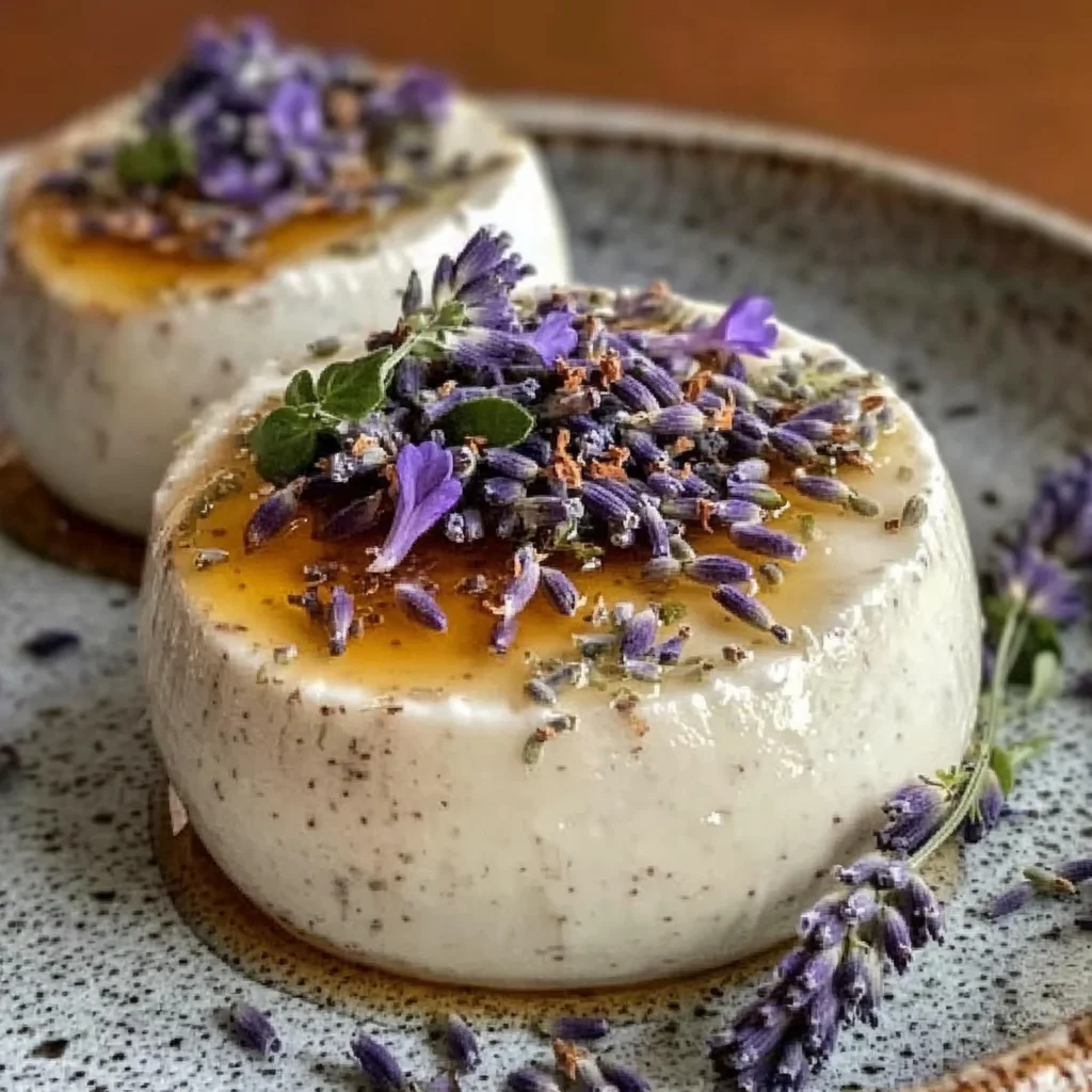 Creamy Lavender Honey Panna Cotta for Two