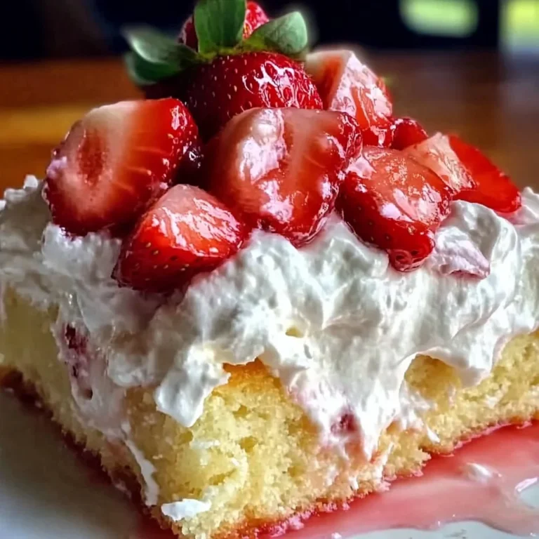 Creamy Tres Leches Cake Recipe with Strawberries and Whipped Cream