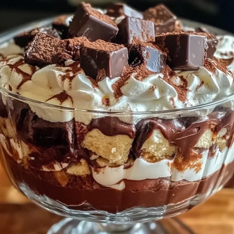 Delicious Death by Chocolate Trifle with Fudge and Whipped Cream