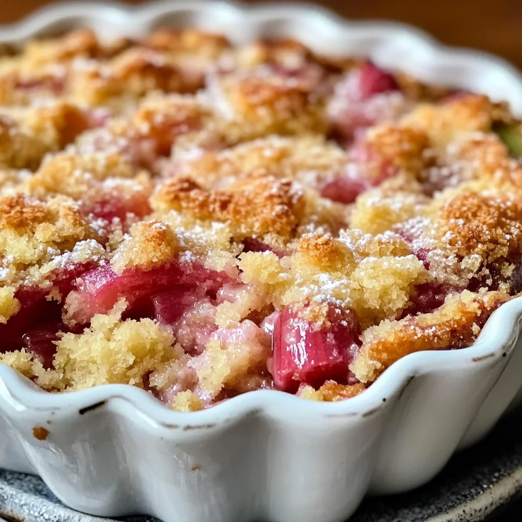 Easy Tangy Rhubarb Dump Cake