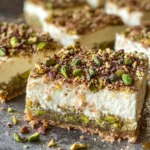 Experience the Delight of Greek Honey Pistachio Cheesecake Bars Today!