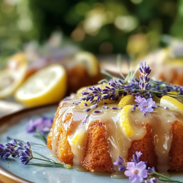 Mini Lemon Cakes with Lavender Glaze