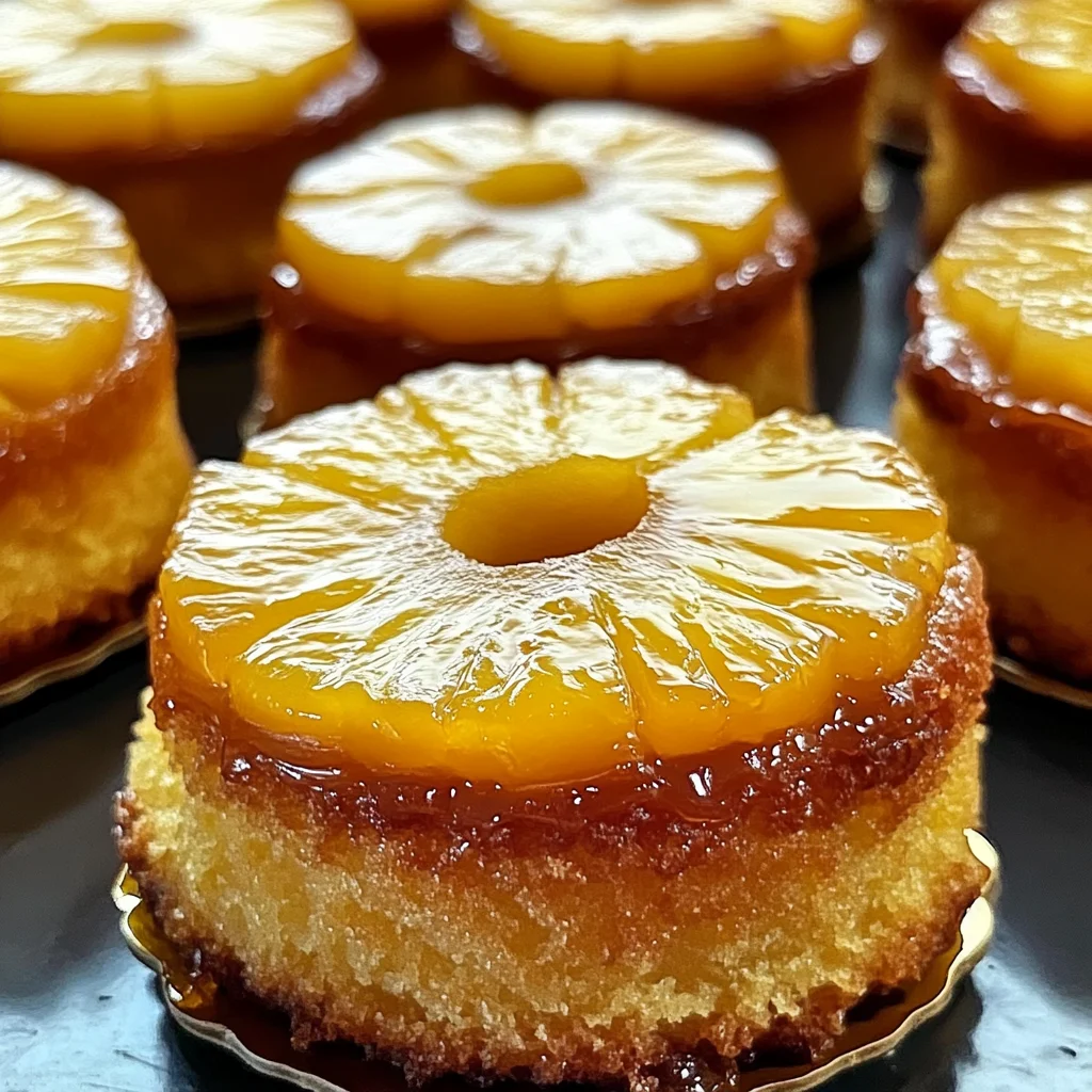Pineapple Upside Down Mini Cakes – Easy Tropical Cake Flavors Dessert