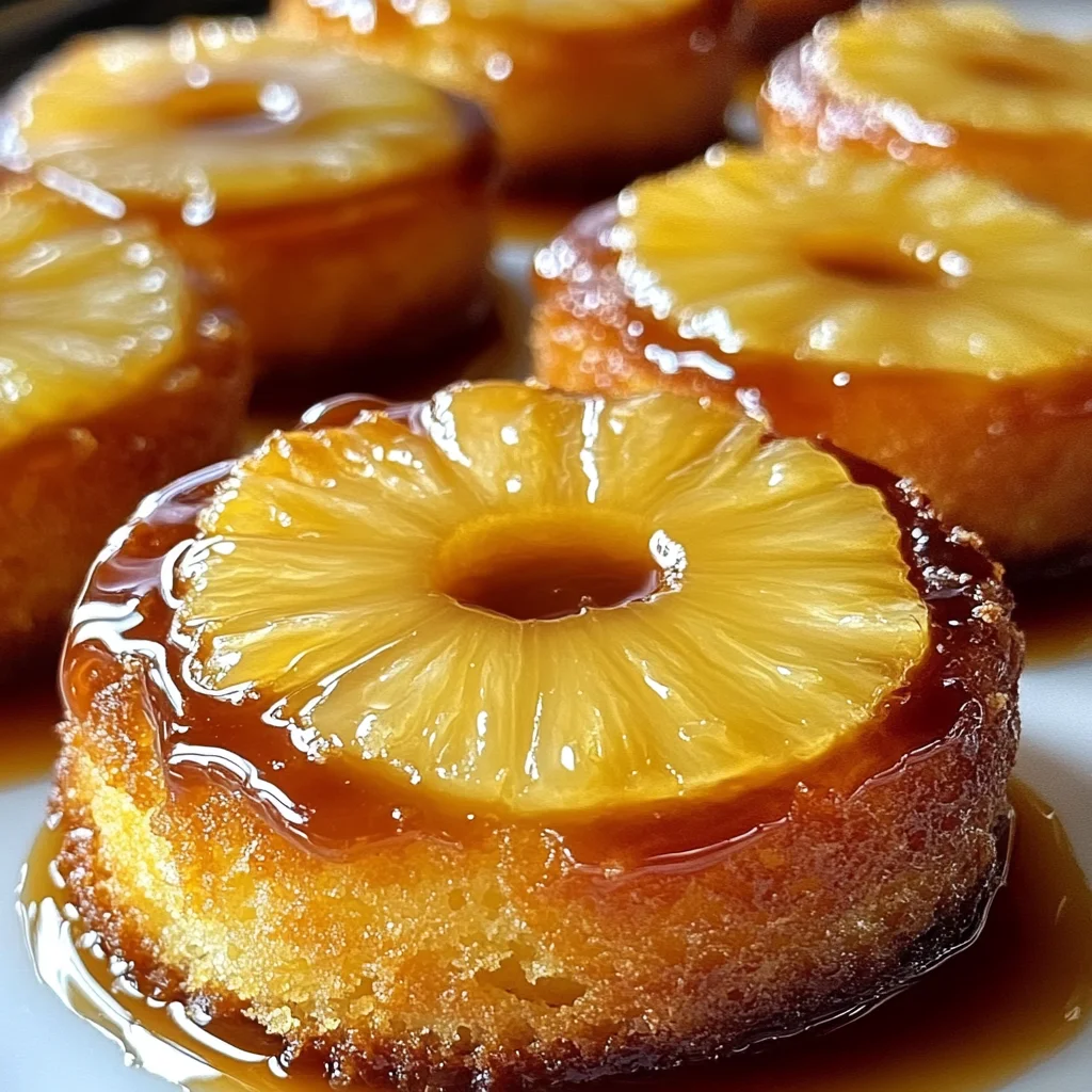 Pineapple Upside Down Mini Cakes – Easy Tropical Cake Flavors Dessert