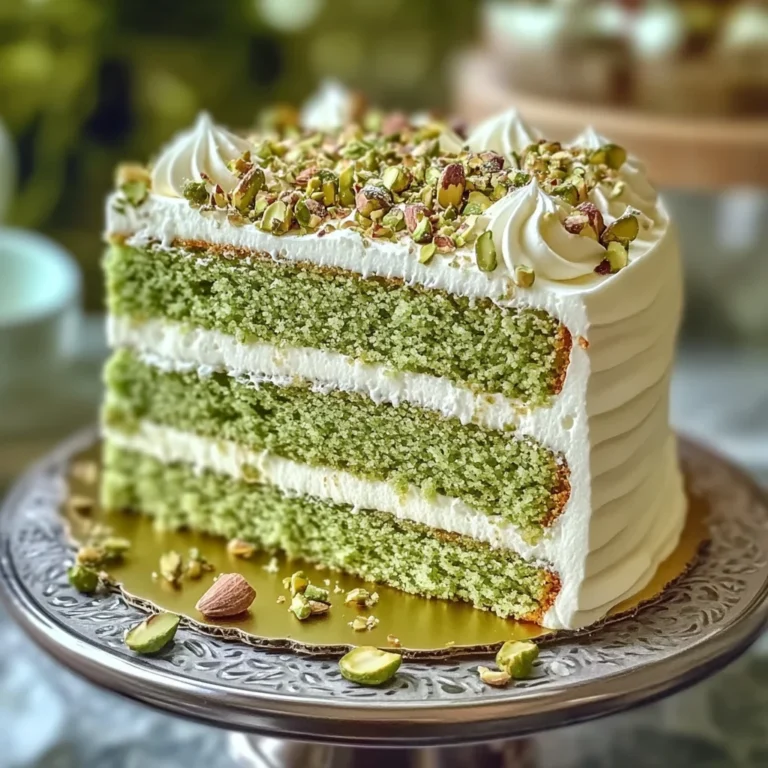 Pistachio Dacquoise Cake Bliss: A Sweet Slice of Heaven