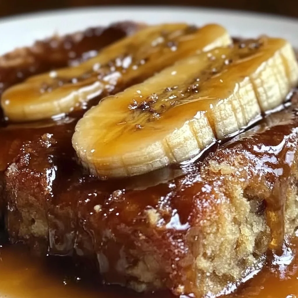 Sticky Banana Bread Pudding Cake