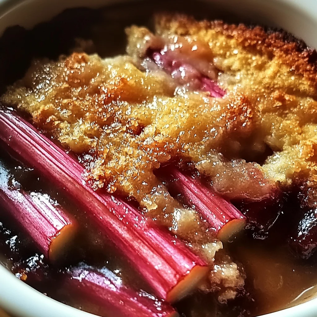 Sticky Rhubarb Pudding