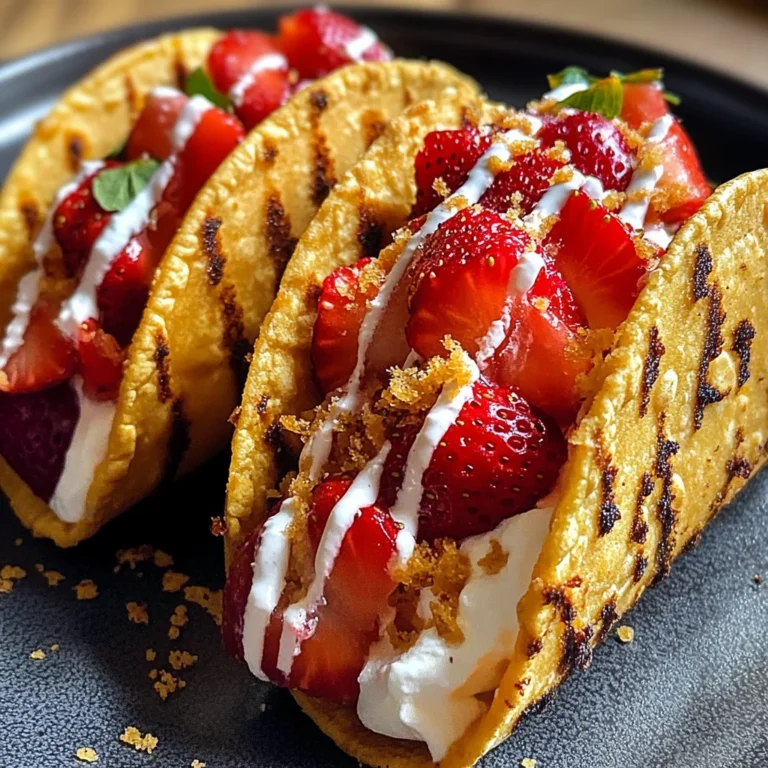 Strawberry Cheesecake Dessert Tacos