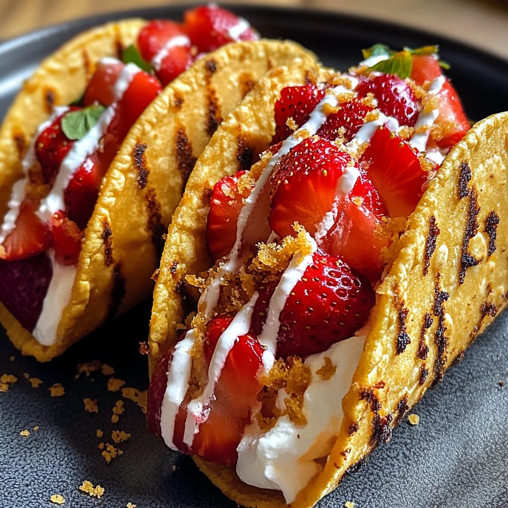 Strawberry Cheesecake Dessert Tacos