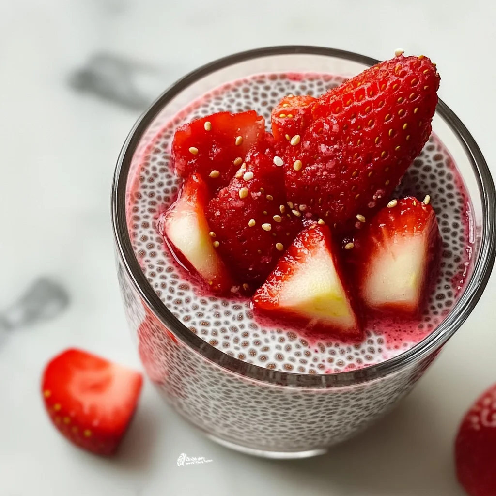 Strawberry Chia Pudding with Fresh Strawberry Puree