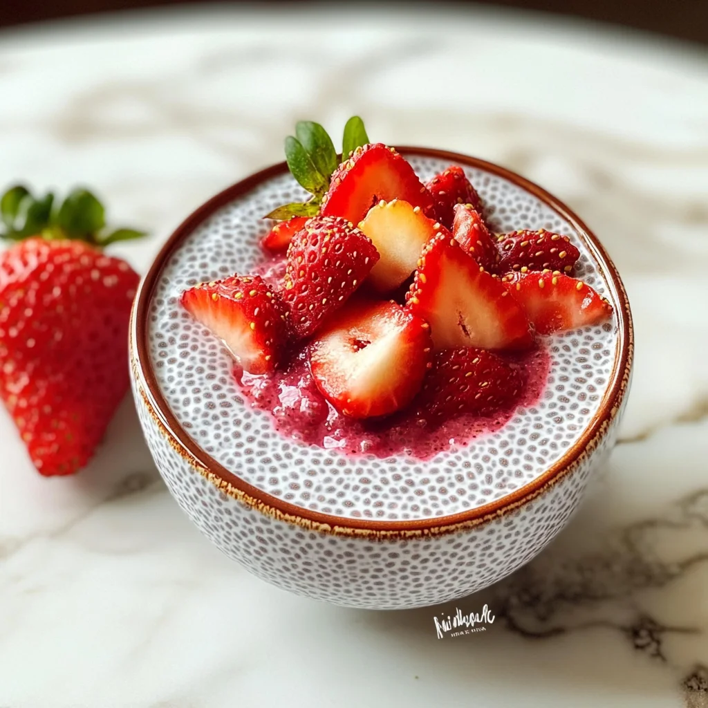 Strawberry Chia Pudding with Fresh Strawberry Puree
